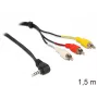 Adattatore per cavo video DeLOCK 84504 1,5 m 3,5 mm 3 x RCA nero