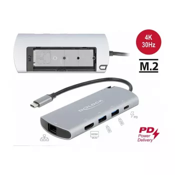 Docking station DeLOCK USB Type-C con slot M.2