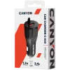 CANYON Caricabatterie auto C-033 2,4A/USB-A con connettore Lightning integrato nero