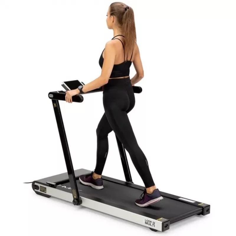 HMS LOOP12 MULTI tapis roulant elettrico con scrivania 1-12 km/h, nero
