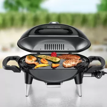 ROMMELSBACHER BBQ 4000, 2200 W, grill, elettrico, 300 °C, da tavolo, rosso ruggine