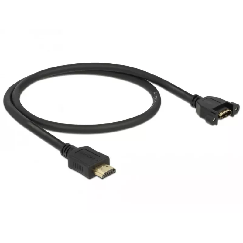 Cavo HDMI DeLOCK 85463 0,5 m tipo A connettore maschio su connettore femmina, nero