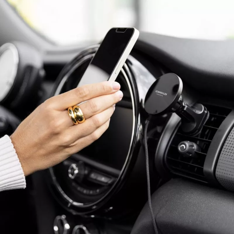 Vonmählen Aura Car caricabatterie wireless magnetico per auto, nero