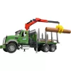 Trasportatore di legname BRUDER MACK Granite con 3 tronchi