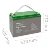 Qoltec 53038 batteria AGM | 12V | 100Ah | max 1200A