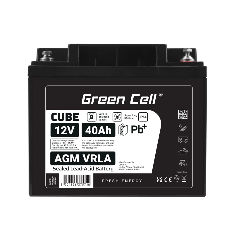 Batteria AGM VRLA 12V 40Ah IP54