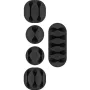 Clip per cavi Goobay 70683 scrivania parete nero 5 pezzi