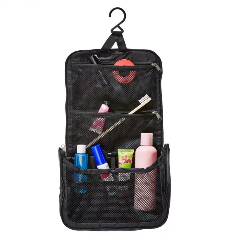 Beauty case DEUTER Wash Center Lite II — beauty case appendibile compatto, nero