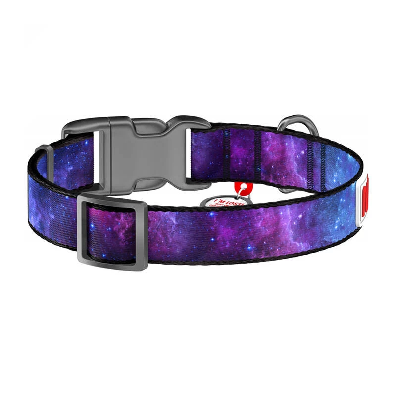 Collare per cani Waudog NASA21 in nylon taglia M, larghezza 20 mm