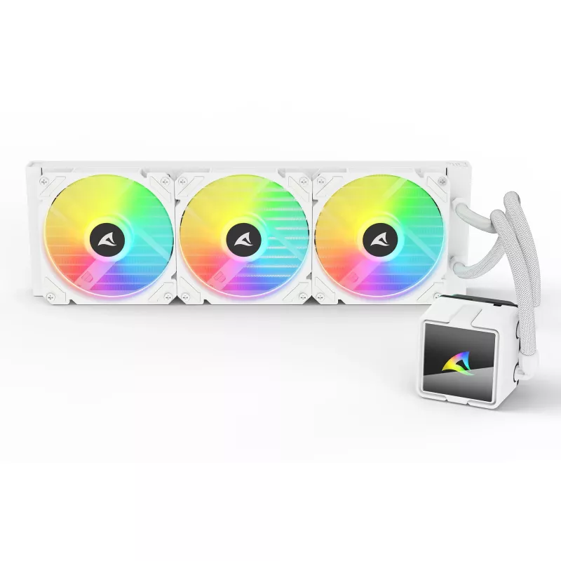 Dissipatore a liquido per CPU All-in-One Sharkoon S60 ARGB bianco radiatore da 360 mm