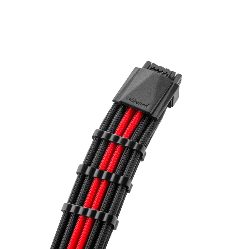 Set prolunga cavo CableMod PRO ModMesh 12VHPWR di CableMod – nero/rosso, set prolunga PCIe 12VHPWR 16-Pin