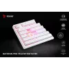 SAVIO PHENIX WHITE tastiera meccanica wireless, Gateron Red Pro, ABS