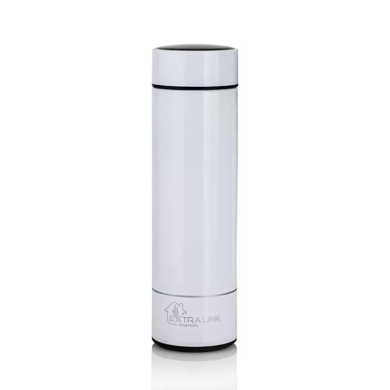 Extralink Smart Travel Mug bianco, tazza termica con indicatore di temperatura