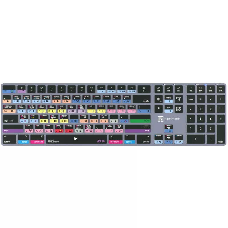 Logickeyboard Avid Media Composer - Pro Titan UK Mac - tastiera - QWERTY