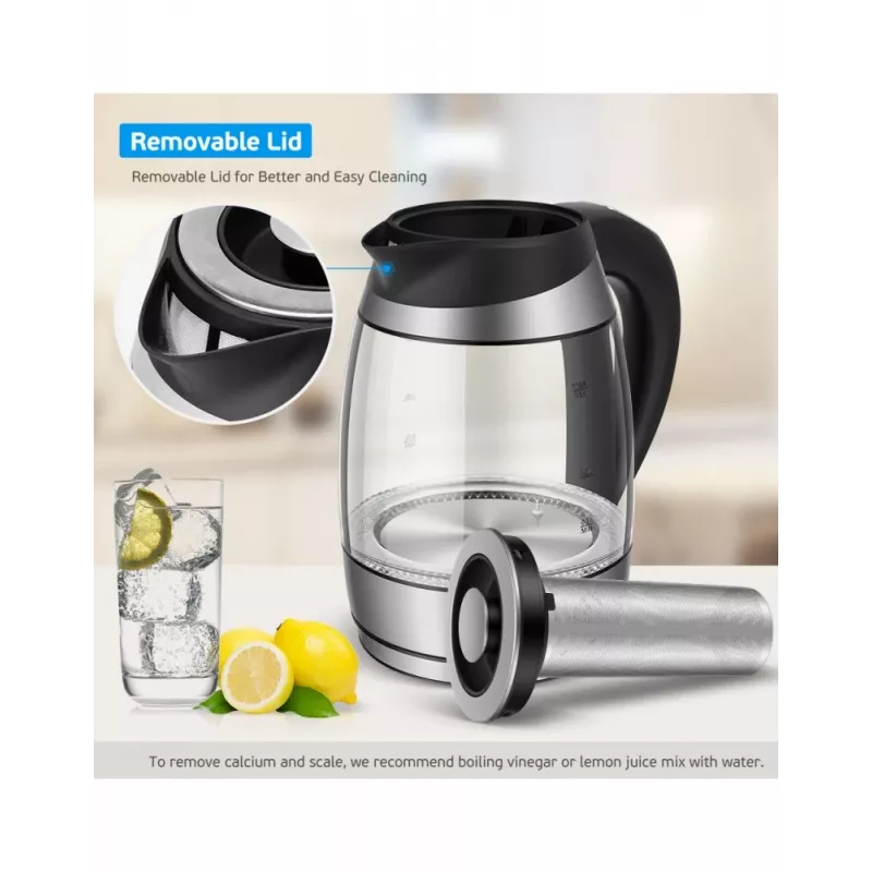 Bollitore elettrico Forme FKG-448 1,7 l 2200 W nero