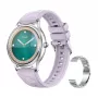 Colmi L28 smartwatch, argento-viola, cinturino in acciaio argento