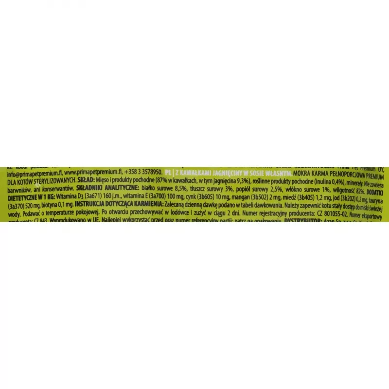 Cibo umido per gatti Brit Premium by Nature agnello per gatti sterilizzati 100 g