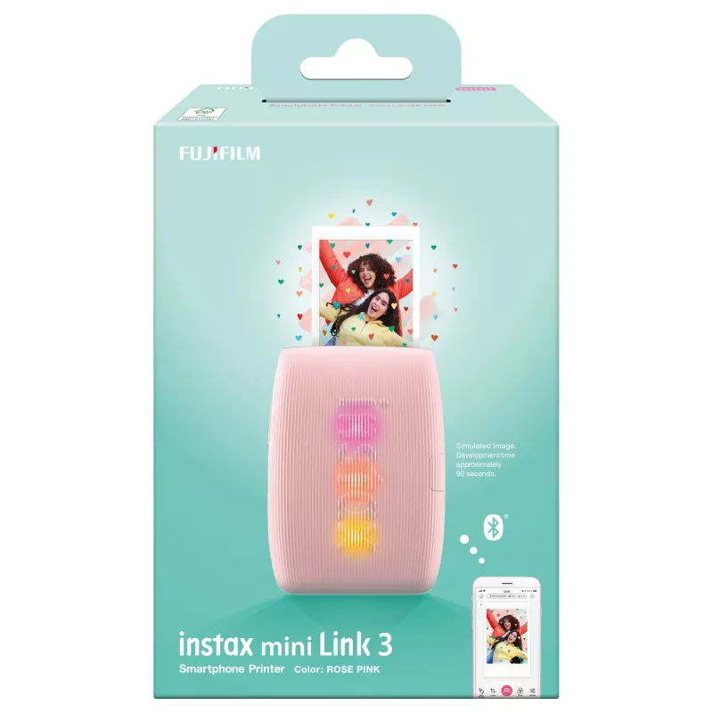 Stampante per foto Fujifilm Instax Mini Link 3 rosa Bluetooth stampante istantanea portatile