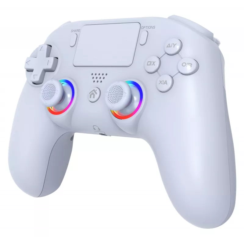 Controller LED wireless SUBSONIC SA5639-2 — per PS4 e PC, bianco, connessione wireless