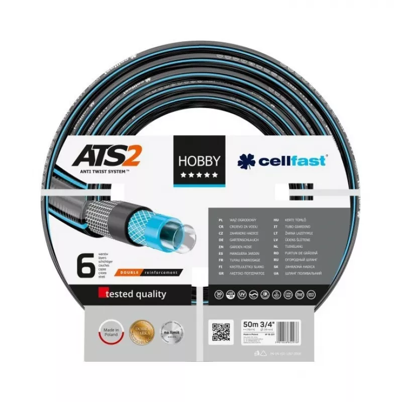 Tubo da giardino CELLFAST HOBBY ATS2 50 m fuori terra nero blu