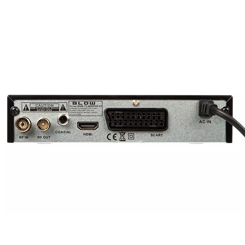 Sintonizzatore TV digitale BLOW 4625FHD DVB-T2 H.265 ricevitore terrestre, HDMI, USB, SCART, Ethernet, S/PDIF