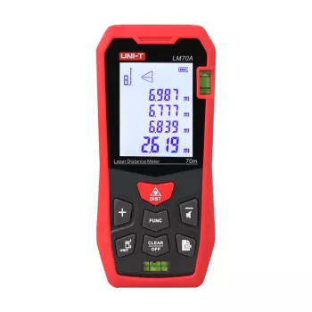 Distanziometro laser UNI-T LM70A – portata 70 m, precisione 1 mm