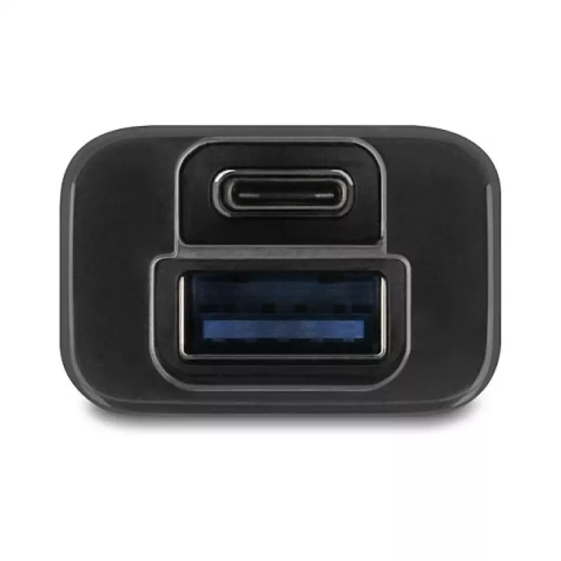 Hub USB 3.2 Gen 1 (3.1 Gen 1) DELOCK 4 porte con host Type-A + Type-C (5000 Mbit/s) nero/trasparente