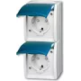Busch Jaeger 2084-0-0719 Presa CEE 7/3 blu - bianco (2084-0-0719)