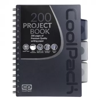 Quaderno a spirale A5 Coolpack grigio