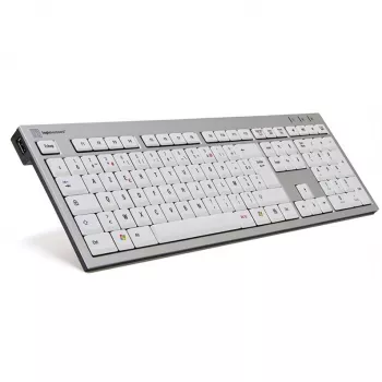 Tastiera Logickeyboard SKB-AJPU-FR universale USB AZERTY francese alluminio bianco