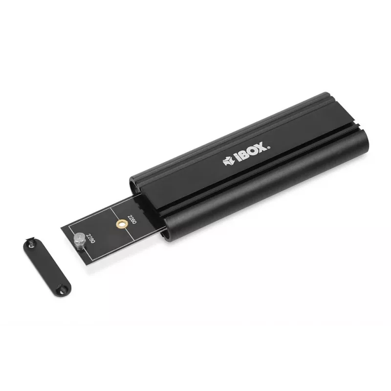 Case per SSD IBOX HD-07 per 1x unità M.2, USB 3.2 Gen 2 (10 Gbit/s), USB-C, nero