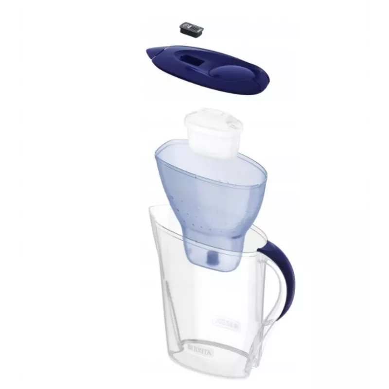 Caraffa filtrante BRITA Marella 2,4 l con 3 cartucce Pure Performance, Maxtra Pro, blu