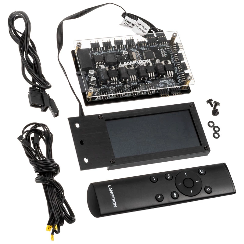 Controller ventole e RGB Lamptron RW460 per sistemi di raffreddamento a liquido — nero