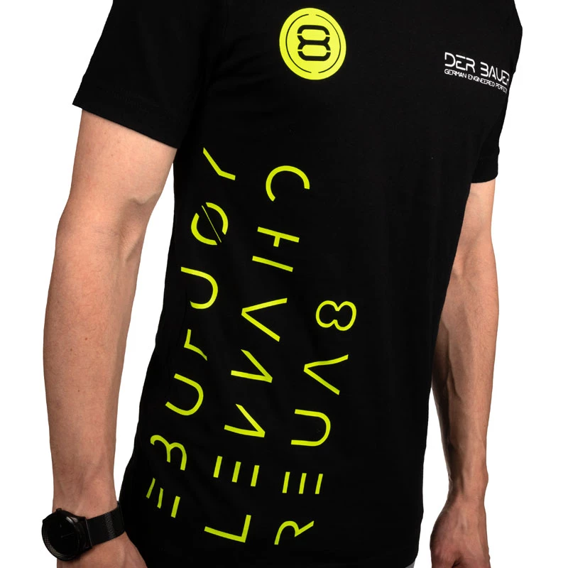 T-shirt der8auer YT-Design taglia S – comoda t-shirt in cotone, con branding der8auer