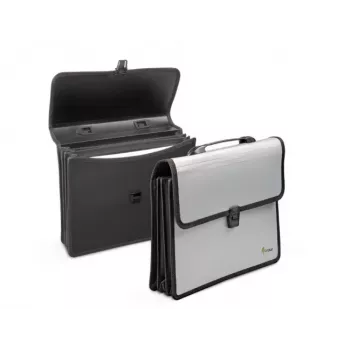 Borsa Forpus, A4, 3 scomparti, plastica, nera 0822-015