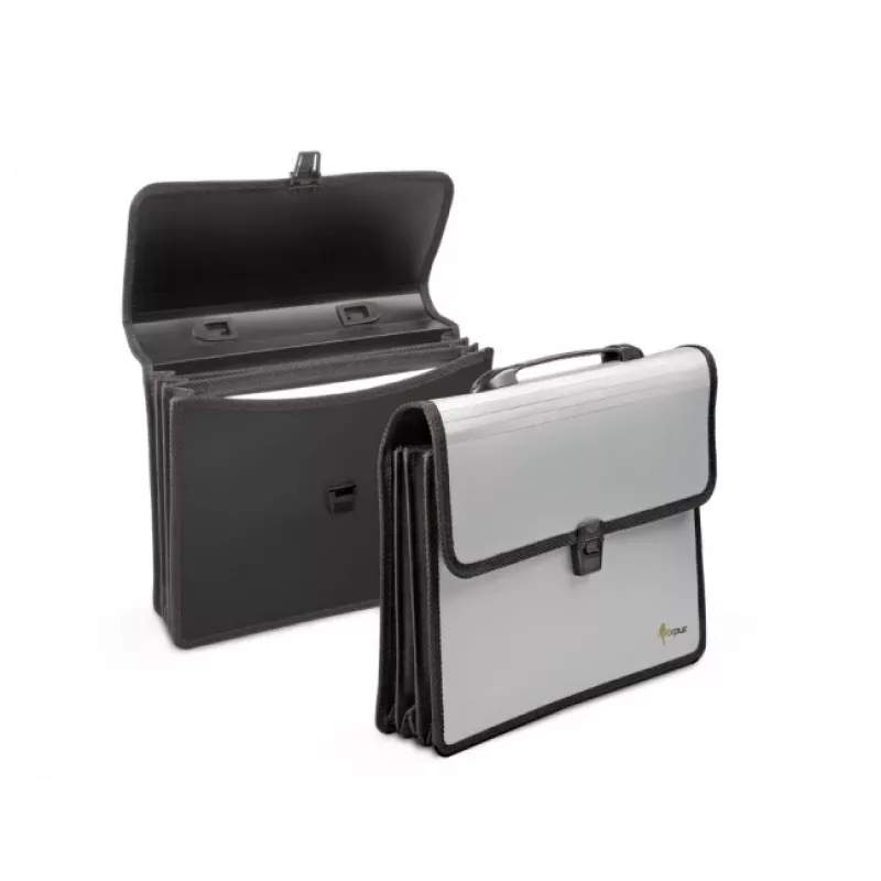 Borsa Forpus, A4, 3 scomparti, plastica, nera 0822-015