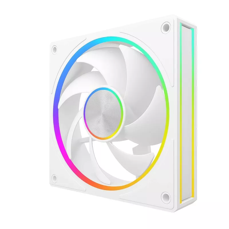 Ventola per case MODECOM VOLCANO LOOP 120 ARGB bianco – 120 mm, illuminazione ARGB, supporto PWM, 400–1400 giri/min