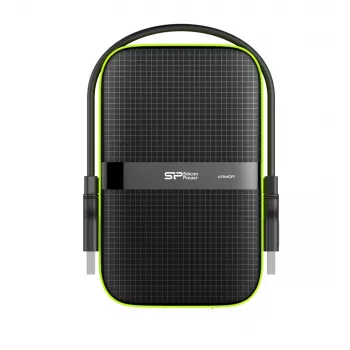 SILICON POWER Armor A60 - Disco rigido - 4TB - esterno (portatile) - 2.5 (6,4 cm) - USB3.0 - nero (SP040TBPHDA60S3K)