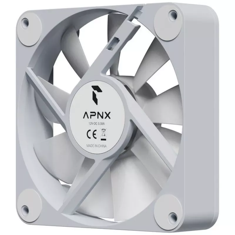 Ventola APNX FP1-120-R PWM ARGB bianca 120mm, controllo PWM, illuminazione ARGB