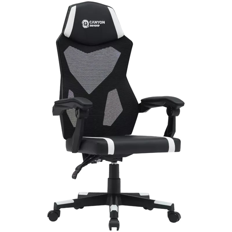 Sedia gaming CANYON Flow MCH01 mesh nero bianco