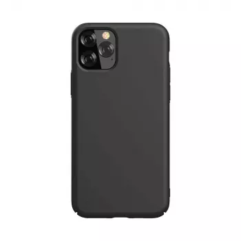 Custodia in silicone Devia Nature Series per iPhone 12 Pro Max – nero, custodia protettiva soft-touch