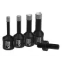 Set di seghe a tazza Dedra DED1592SZ01 — corone diamantate 6, 8, 10, 12 mm con adattatore