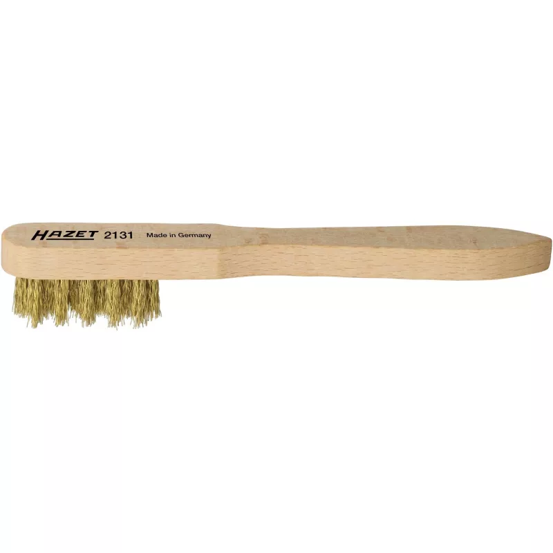 Spazzola per pulizia candele, filo di ottone e manico in legno (2131)
