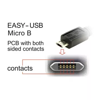 Cavo USB DeLOCK 83844 USB 2.0 1 m USB A Micro-USB B nero
