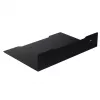Mensola da parete per decoder MACLEAN MC-122, acciaio, nera, carico max. 5 kg, interasse fori 219 mm