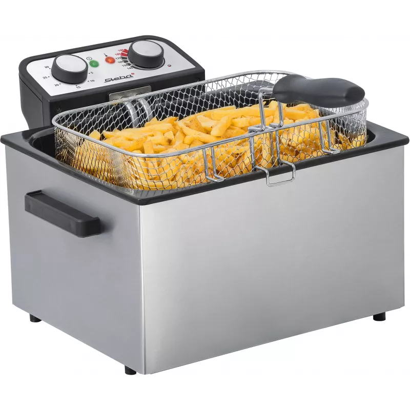 Friggitrice Steba DF 300 Double 5 L 3000 W nero acciaio inox