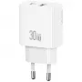 Caricabatterie usams USA001632 30W 1×USB-C 1×USB-A ricarica rapida