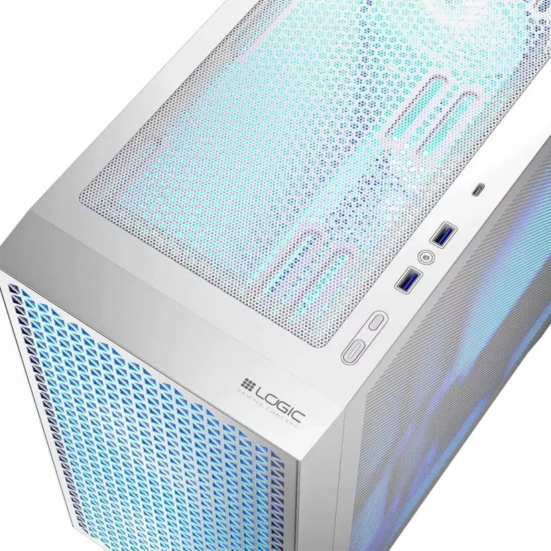 Logic DART PRO ARGB MINI USB-C case PC bianco