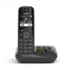 Telefono analogico/DECT Gigaset AS690A con identificazione chiamante nero