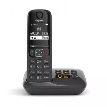 Telefono analogico/DECT Gigaset AS690A con identificazione chiamante nero
